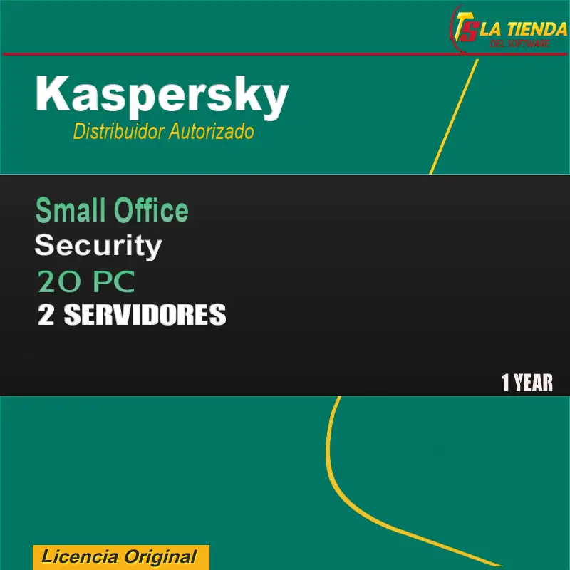 Kaspersky small office security 20 equipos 2 servidor 1 año