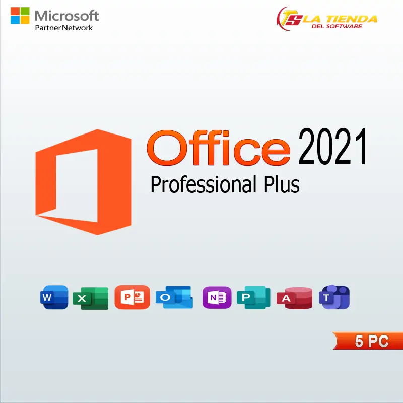 Office Clave de Producto - Office 2021 para 5 Equipos