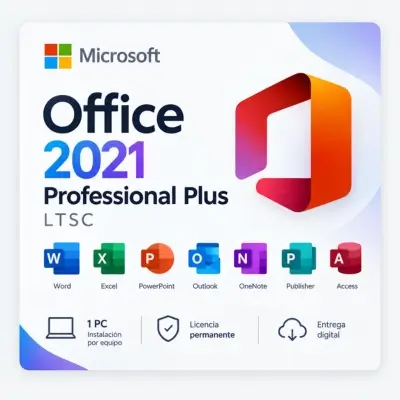 Licencia Microsoft Office 2021 Professional Plus Pago Unico